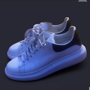 Alexander McQueen White and Black Sneakers